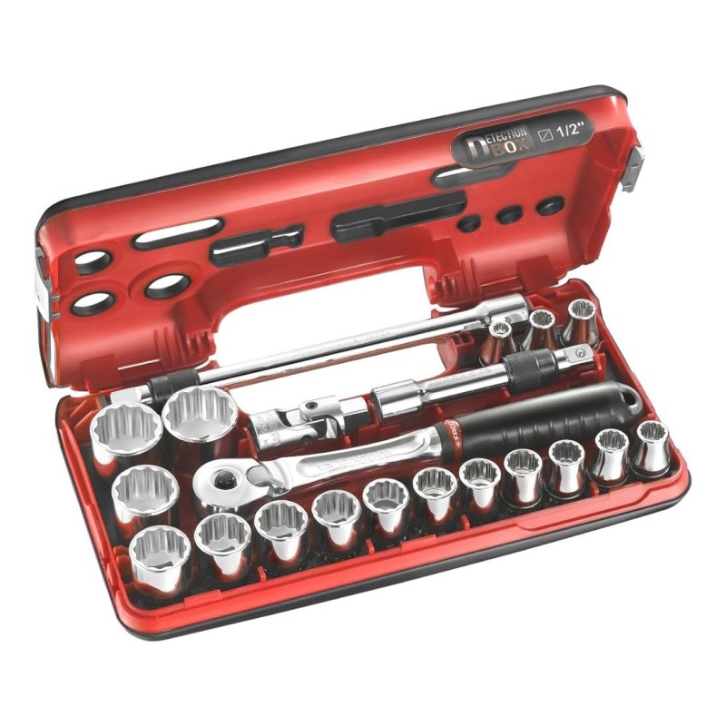 Coffret cliquet et douilles métriques FACOM 1/2'' 12 pans
